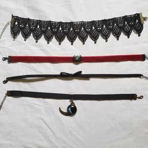 Gothic Chokers - Set of Four